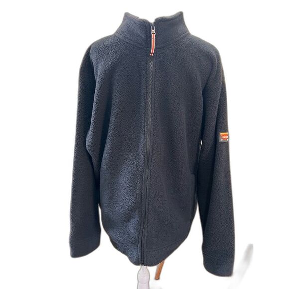 Men’s Heavyweight Fleece Jacket Black Full Zip Warm Outdoor Essential L Orvis - Picture 4 of 9